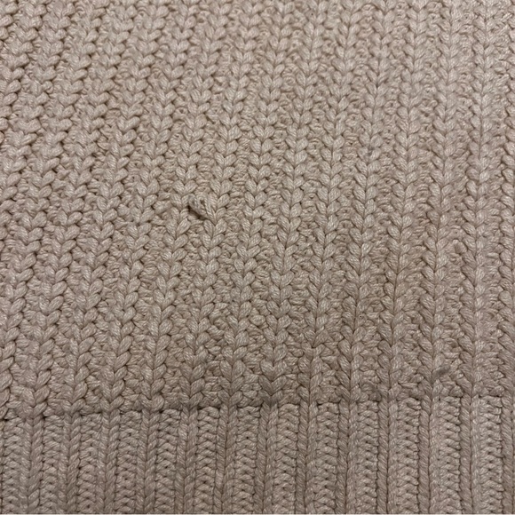 Free People Swim Too Deep Oversized Chunky Knit Sweater Tan M Cowl Mock Neck - Picture 14 of 14